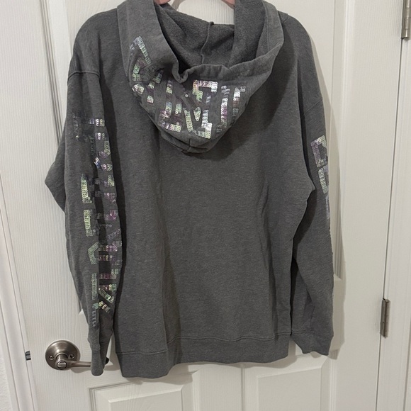 Victoria's Secret Pink Gray sequin Sweatshirt - Picture 5 of 5